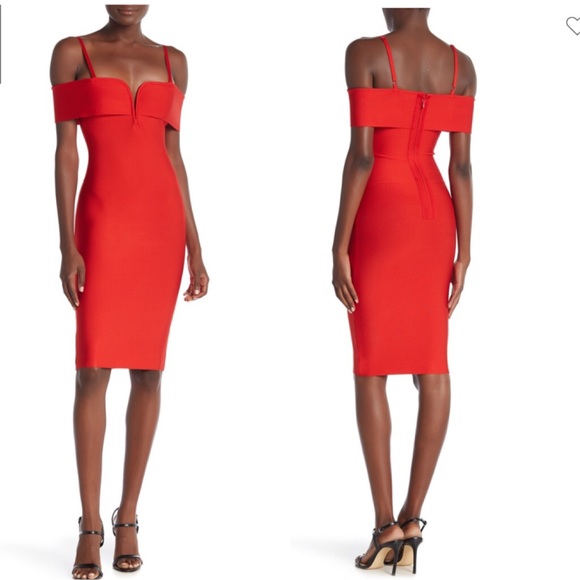Dalia MacPhee Dresses & Skirts - Dalia MacPhee Off-the-Shoulder Bodycon Dress